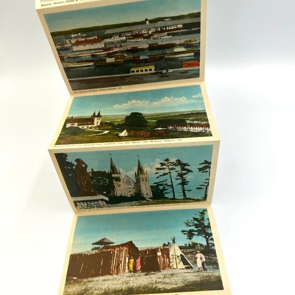 1950s Souvenir Postcard Folder of MIDLAND ONTARIO CANADA 15 Old Photos - Picture 4 of 8